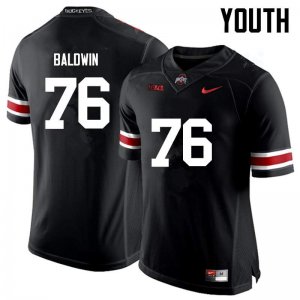 Youth Ohio State Buckeyes #76 Darryl Baldwin Black Nike NCAA College Football Jersey Hot EKP8344IY